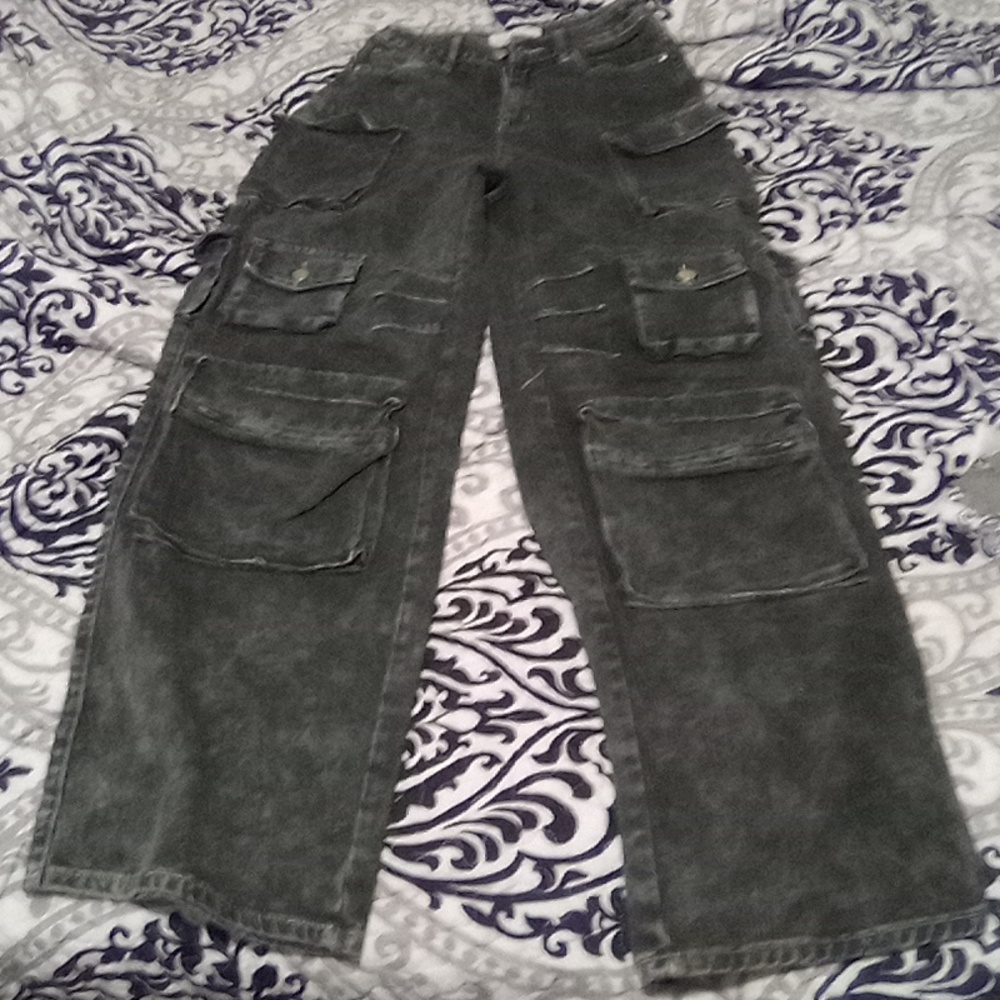 Ladies fashion Nova black washed jeans size 1